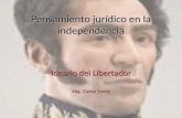 Pensamiento Jurídico en la Independencia. Ponencia Abg. Gladys Torres