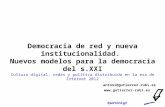 Jornadas @CivilSC 2012. Democacia de red  y nueva institucionalidad. Nuevos modelos para la democracia del s.XXI.