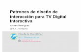Patrones de diseño de interacción para tv digital interactiva
