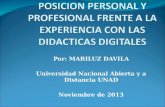 Ponencia Experiencia personal y profesional frente a las didacticas digitales