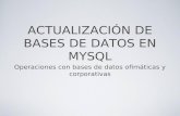 Actualización de bases de datos en MySQL