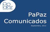 PaPaz Comunicados - Septiembre 2012