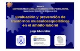 Evaluación y prevención de TME en el ámbito laboral