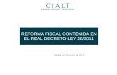 Reforma fiscal Real Decreto-ley 20/2011