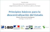Principios básicos para la descentralización del Estado (Mario Olavarría)