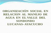 Organización social en relación al manejo de agua en el valle del Sondondo Lucanas - Ayacucho