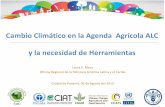 Cambio climático en la agenda agrícola de ALC y la necesidad de herramientas