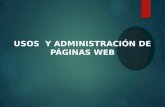 Usos y administración de páginas web
