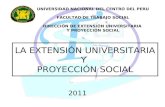 Extension universitaria y proyeccion social