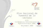 Plan Nacional de Fomento a la Lectura - Enrique Ramos
