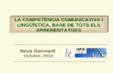 La importància de la competència lingüística per a l'adquisició de les competències bàsiques - Neus Sanmartí