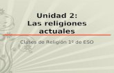 Unidad 2   las religiones actuales - 1º ESO