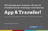 App & Transfer! Metodología para organizar oficinas de transferencia de tecnología universitarias