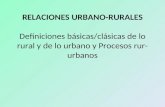 Relaciones Urbano-Rurales