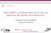 Estudio de las preferencias en el uso de patrones de diseño de interacción y tipos MBTI