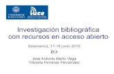 Curso Investigación bibliográfica con recursos en acceso abierto 2010 (3/5)