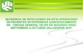 INFECCIONES DEL SITIO OPERATORIO