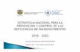 Estrategia Nacional para la Prevención y Control de las Deficiencias de Micronutrientes