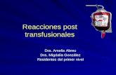 HCM - Nosografia - Reacciones Post Transfusionales