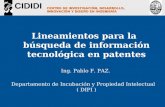 Lineamientos para la búsqueda de información tecnológica en bases de datos de patentes