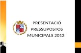 Presentació pressupostos 2012 Ajuntament de Berga