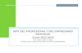 Rendimientos de Actividades Económicas, IRPF, España, 2012