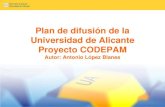 Plan de difusión del proyecto CODEPAM