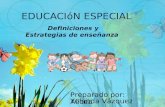Educacion Especial Definiciones y estrategias