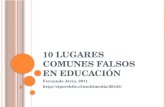 10 LUGARES COMUNES FALSOS DE LA EDUCACIÓN CHILENA