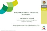 Política energética e innovación tecnológica, Energía, 26 Congreso de Ingeniería Civil