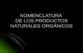 Nomenclatura de Productos Naturales Orgánicos