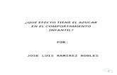 Efecto Del Azucar en El Comportamiento Infantil by Jose Luis Ramirez R.