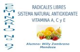 radicales libres, sitema natura antioxidantes, vitaminas ACE