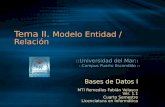 Bases de Datos I. Tema II. Modelo Entidad - Relación