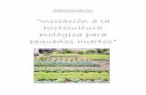 Agricultura - Horticultura ecológica para pequeños huertos (C)