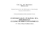 Programación 1º Bach Ciencias para el Mundo Contemporaneo(2010-11)