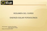 Resumen al Curso de Energía Solar Fotovoltaica