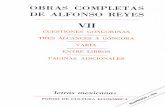 Alfonso Reyes. Obras Completas VII