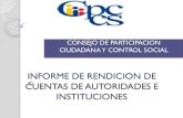Informe de Rendición de Cuentas de autoridades e Instituciones