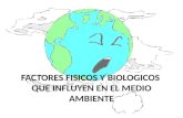 FACTORES FISICOS Y BIOLOGICOS  QUE INFLUYEN EN EL