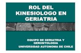 Rol Del Kinesiologo en Geriatria 2011