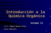 Unidad 15 Introducción a la química orgánica