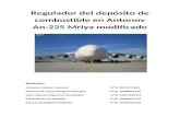 Regulador del depósito de combustible en Antonov An-225 Mriya modificado