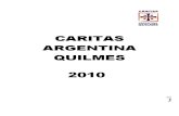 Informe Anual 2010 Caritas Quilmes