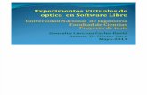 Experimentos Virtuales de óptica  en Software Libre. Carlos D. Gonzales Lorenzo