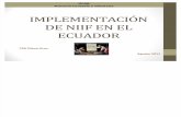 IMPLEMENTACIÓN DE NIIF EN EL ECUADOR