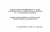 Programación Bachillerato 2011-2012