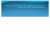 Uso de Telnet en GNU Linux y Microsoft
