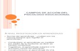 CAMPOS DE ACCIÓN DEL PSICOLOGO EDUCACIONAL