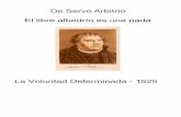 Lutero_La Voluntad Determinada-1525 (de Servo Arbitrio)